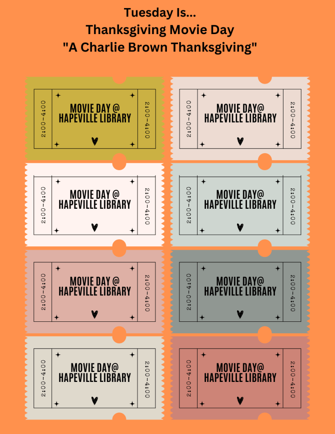 Tuesday Is… Thanksgiving Movie Day @ Hapeville Library | Fulton County ...